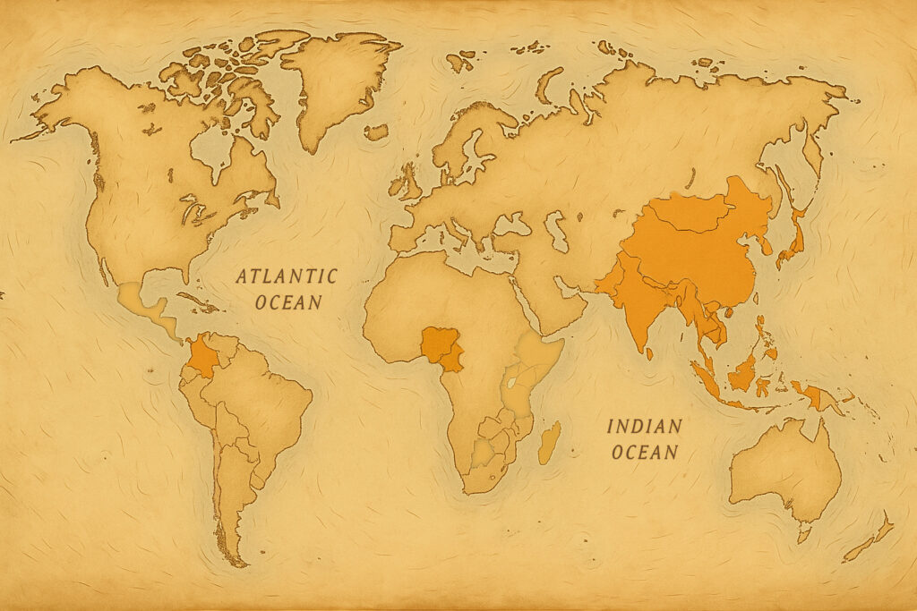 Ginger Growing Regions of the World